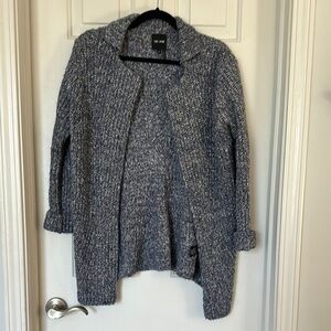 Nic + Zoe blue knit open front cardigan XS